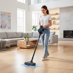 AG4100+ Steelstofzuiger Draadloos – Met Dweilfunctie 2 in 1 – Midnight Blue – Krachtige Stofzuiger Zonder Zak – Geschikt voor Dierenharen – Compact & Lichtgewicht Kruimeldief — thumbnail 5