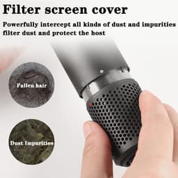 Stofwerende Filterkap / Open Filter Geschikt voor Dyson Haardroger HD03 / HD08 - Reparatieaccessoires voor Dyson-Zwart-Belle's product — thumbnail 2