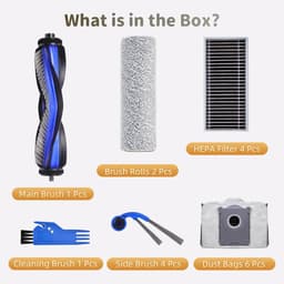 18Stuks -Accessoires Set Geschikt voor Ecovacs Deebot T80 Omni - Inclusief 1 Hoofdborstel - 6 Stofzakken (3L) - 4 Zijborstels - 4 HEPA-Filters - 2 Mopdoeken -1 borstel- Complete Reserveonderdelen Kit — thumbnail 2