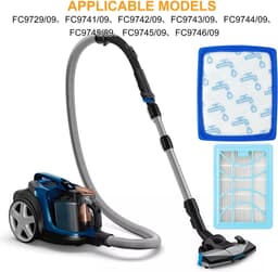2 x Filter set - Geschikt voor Philips PowerPro Expert - Vervangt Stofzuigerfilter FC9732 - FC9728 - FC9735 - Motorfilter & uitblaasfilter - Stofzuiger onderdelen — thumbnail 4