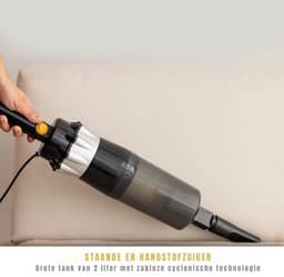 REN® Steelstofzuiger met snoer - Steelstofzuiger - Stofzuiger - Zwart/Geel - ‎13cm x 25cm x 113cm — thumbnail 5