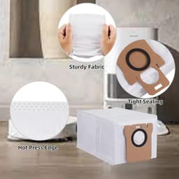 12-delige Stofzuigerzakken geschikt voor Dreame D10 Plus - D10s Plus - Z10 Pro - L10 PLUS - 3L Grote Capaciteit - Reserveonderdelen met 4-laags Filtratie - Anti-allergie Stofzakken — thumbnail 2