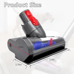 Anti Klit Borstel Geschikt Voor Dyson Steelstofzuiger V15, V11, V10, V8 & V7 - Mini Turbo Zuigmond - Matrasborstel - Opzetstuk - Stofzuigermondstuk - Mondstuk - Stofzuigeraccessoires - Grijs -Stofzuigermondstuk voor Huisdierharen — thumbnail 2
