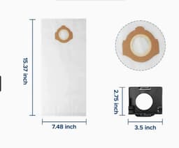 Geschikt voor Milwaukee 49-90-2016/0960-20 M12 stofzuiger - Stofzakken - Non-woven zakken - 5-pack — thumbnail 3