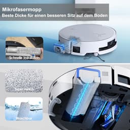 18 stuks Accessoiresets geschikt voor Ecovacs Deebot X9 pro Omni/X9 pro Robotstofzuiger Vervangende Onderdelen, 1 Hoofdborstel 1 Mop Roller 6 Stofzak 4 Filter 6 Zijborstel — thumbnail 2
