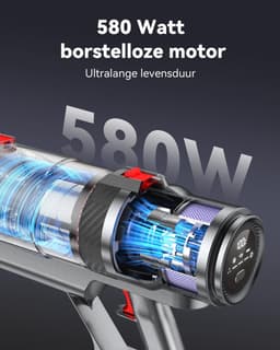 RFWR® Draadloze Steelstofzuiger met 48000Pa Zuigkracht en 70 Minuten Duur voor Tapijten en Harde Vloeren — thumbnail 5