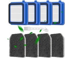 TOVBMUP Filters geschikt voor QX7 AEG - Filteraccessoireset geschikt voor AEG - QX6, QX7, QX8-2, FX9 Stofzuiger Reserveonderdelen Vervangende Filters - Inclusief 4 Motorfilters, 4 Sanitaire Filters en 1 Wasbare Reinigingsborstel
