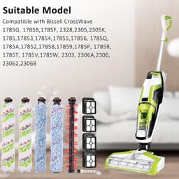 Geschikt voor 1785A 2306A CROSS WAVE borstelrol & 1866 filtervervanging voor Bissell Crosswave 1785R 1785 2306 2551 stofzuiger — thumbnail 2