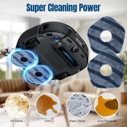4 stuks herbruikbare moppads, geschikt voor Eufy omni C20 robotstofzuigers - Vervangende wasbare dweil - Moppads - Accessoires voor robotstofzuigers — thumbnail 2
