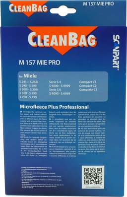 CleanBag Professional stofzuigerzakken 5 stuks - Geschikt voor Miele S241-256i, S290-S299, S300i-S399, S500-S578, S700-S799, S4000-S4999, S6000-S6999, Compact C1, Compact C2 & Complete C1 - FJM - Inclusief 2 filters - Alternatief — thumbnail 4