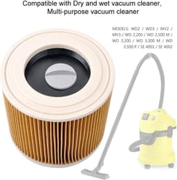 2x Patroonfilter geschikt voor Kärcher WD1, WD2, WD3 en A series - Vervanging van origineel 6.414-552.0 - Filter — thumbnail 2