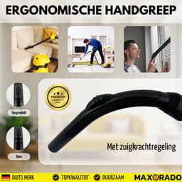 Maxorado Stofzuigerset 4-delig – Vloerzuigmond, buis, slang, handgreep – Vervangingsset geschikt voor Kärcher 90121090 - nat- en droogzuiger borstel — thumbnail 2