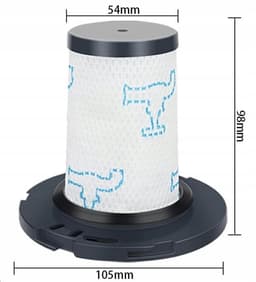 AreoSe - HEPA-filter voor TEFAL X-Force Flex 11.60 12.60 14.60 15.60 Rowenta X-Force Flex - 3 stuks — thumbnail 2