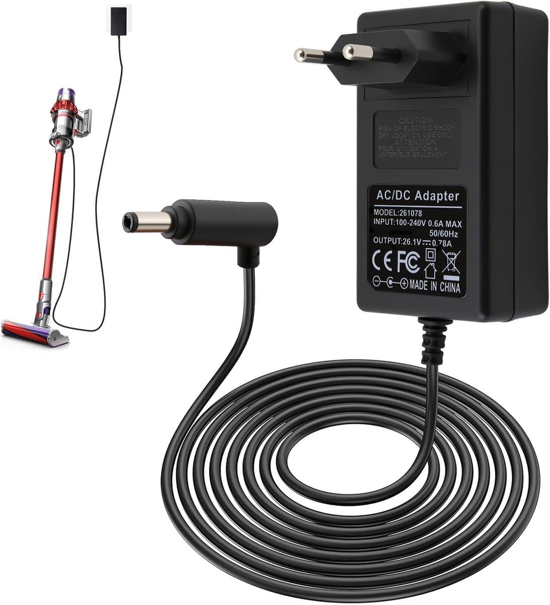 Charger 26.1 V Compatible with Dyson V8 V7 V6 Animal Absolute for SV03-11 DC58 DC59 DC60 DC61 DC62 DC72 DC74 Motorhead - ShopVlot — afbeelding 1