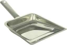 Stoffen Schotel - Veegschop - Huishoudelijk Werk - Roestvrij Staal - 31 cm - Zilver — thumbnail 1
