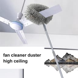 Ventilatorreiniger - Stofwisser - Stof Verwijderen - Verstelbare Lengte - 33-125 cm - Grijs — thumbnail 2