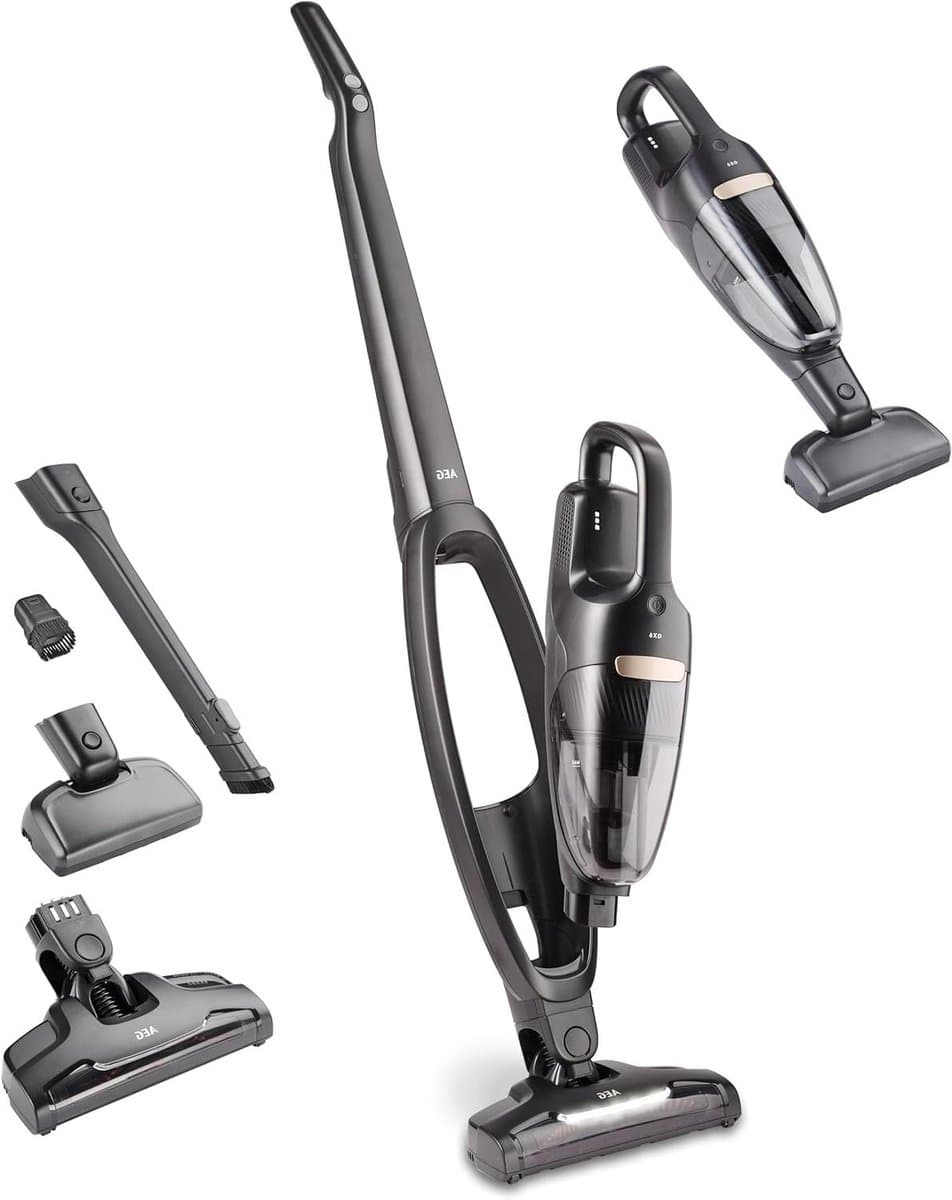 Draadloze Steelstofzuiger - Handstofzuiger Kruimeldief - Huis Schoonmaken - Krachtige Motor - Tot 45 Min - Grijs — afbeelding 1