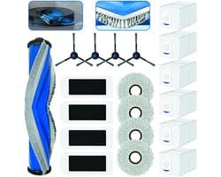 19-delige accessoire set - Voor Ecovacs Deebot T30 Omni/T30 Pro Omni robotstofzuiger - Inclusief 1 hoofdborstel, 4 filterpatronen, 4 zijborstels, 4 reinigingsdoeken, 6 stofzakken (2,5L), microvezeldoek en reserveonderdelen