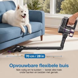 Lubluelu P5 Flexibel en opvouwbaar Draadloze Steelstofzuiger 50Kpa- 5 in 1 Handstofzuiger - Zelfstaand Design - 50 Min Gebruikstijd - Verwijderbare Batterij- Anti-klit Borstel - HEPA-filter - LED-koplampen — thumbnail 4