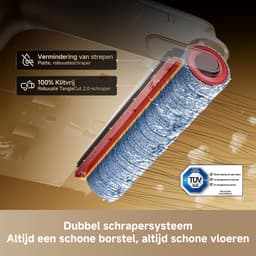 Dreame T15 Pro Heat-R Wet and Dry Stofzuiger - Warmwaterreiniging op 90 °C - Zelfreinigend op 95 °C - Verwisselbare accu - Ultralaag, onder meubels - Huisdierenhaar - Haarklitvrij - Schoonmaakmiddel automatisch - Streepvrij - 30000 Pa zuigkracht — thumbnail 4