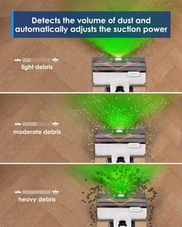 Steelstofzuiger draadloos met HEPA filter krachtige zuigkracht flexibele buis 70 min accuduur voor harde vloeren en tapijt 1L stofreservoir — thumbnail 4