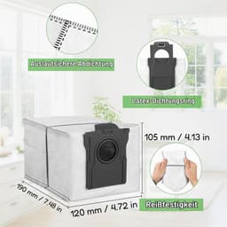10 Stofzakken - Voor Dreame L10s/X30/X40/X50/L40/L50 Ultra - Grote Capaciteit Van 2,3 Liter - Vierlaags Filterconstructie - Compatibel Met Dreame Stofzuigerstofzakken — thumbnail 4