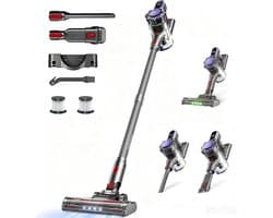 Steelstofzuiger - Elektrische bezem - Snel schoonmaken - Lichtgewicht ontwerp - 30 cm hoogte - Grijs