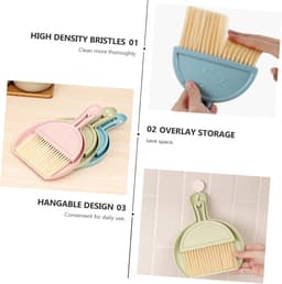 Mini Schoonmaakset - Stoffer en blik - Bureau opruimen - Compact ontwerp - 21 x 16 x 2 cm — thumbnail 3