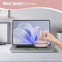 Bureau Stofzuiger - Mini Stofzuiger - Bureau Schoonmaken - Dubbele Snelheid - Compact Design - Roze — thumbnail 4