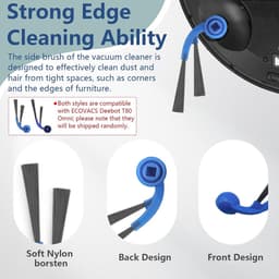 24 stuks accessoireset voor Ecovacs Deebot T80 Omni, X8 Pro Omni en X8 Omni - 2 hoofdborstels, 2 moprollen, 6 filters, 6 stofzakken, 6 zijborstels, 2 reinigingstools — thumbnail 2