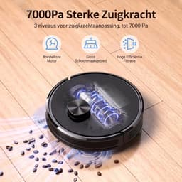 Lubluelu SL60 Robotstofzuiger - Robot Stofzuigers met Dweilfunctie - 7000Pa Krachtig Zuigkracht -LiDAR-navigatie – Borstel die klitten voorkomt – Ideaal voor dierenharen — thumbnail 1