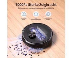 Lubluelu SL60 Robotstofzuiger - Robot Stofzuigers met Dweilfunctie - 7000Pa Krachtig Zuigkracht -LiDAR-navigatie – Borstel die klitten voorkomt – Ideaal voor dierenharen