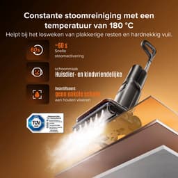 Roborock F25 Steam Set-Vloerreiniger-Nat Droog Stofzuiger-draadloos-Elektrische dweil-180 °C stoommop-80 min gebruiksduur-25000 Pa zuigkracht-Heteluchtdroging op 95 °C-Anti-klit technologie — thumbnail 2