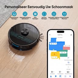 Lubluelu SL60MAX+ Robotstofzuiger met Dockingstation - Robot Stofzuigers met Dweilfunctie - 7000Pa -LiDAR-navigatie – Borstel die klitten voorkomt – Ideaal voor dierenharen — thumbnail 3