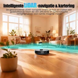 AIRROBO Q20 - Robotstofzuiger - voor nat en droog - Met dweilen en stofzuigen - Zuigkracht van 8000 Pa - AI-gestuurde laserobstakelvermijding - App-bediening - 2 jaar garantie — thumbnail 3