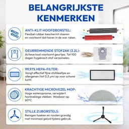 16-delige Accessoires Set Geschikt voor Roborock S8 / S8+ Robotstofzuiger met onderdelen zoals HEPA filters, borstels en dweilpads - Complete Onderhoudsset — thumbnail 2