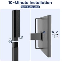PromoHome Stofzuigerstandaard voor Dyson V15, V12, V11, V10, V8, V7, V6 - Vrijstaande houder met 5 accessoirehaken - Ruimtebesparend, geen boren nodig — thumbnail 2