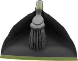 Bezem Vuilblik Set - Mini Stoffer Blik - Bureau Schoonmaken - Compact Ontwerp - 32.5 cm Lengte - Zwart Grijs — thumbnail 1
