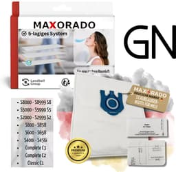 Maxorado 5 Stofzuigerzakken geschikt voor Miele GN Serie S2, S4, S5, S6, S8, S8340, S8360, Complete C2/C3, Classic C1 - filter - stofzuiger zak — thumbnail 2