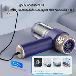 13000 Pa Accu Handstofzuiger - Oplaadbaar en Draagbaar - Met LED Licht - Draadloos - Accessoires voor Huis Auto Keuken Dierenharen — thumbnail 2