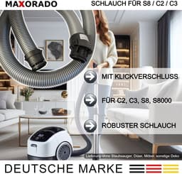 Maxorado Stofzuigerslang 35mm voor uw stofzuiger - geschikt voor Miele, Complete C3 S8 SERIES 10563760 7863552 7863553 7863554 7863555 – stofzuiger reserveonderdeel slang — thumbnail 4