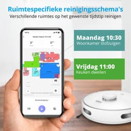 MEDION Robotstofzuiger met Lasernavigatie en Veegfunctie X10 SW (Krachtige 2.700Pa zuigkracht, 2in1 robotstofzuiger, nauwkeurig in kaart brengen, Go & No Go gebieden, meerdere vloeren) — thumbnail 5