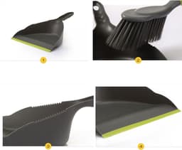 Mini Bezem Tafelveger - Handveger Blik - Snel Opruimen - Dicht Bij Grond - Compact Ontwerp - Zoals Afgebeeld — thumbnail 5
