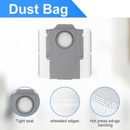 20 stuks Accessoireset - 1 hoofdrolborstel, 4 hepa-filters, 4 dweilpads, 6 zijborstels, 4 stofzakken, 1 borstel - Voor Roborock Qrevo S/QRevo Pro/QRevo MaxV/Qrevo Plus vervangende onderdelen voor robotstofzuigers — thumbnail 2