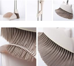 Stoffer en blik - Reinigingsset - Vloeren schoonmaken - Rechtopstaande opslag - L92cm B28cm - Wit — thumbnail 4