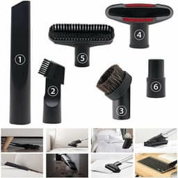 Stofzuigeraccessoireset - 6-delige set - Geschikt voor stofzuigers Geschikt voor een mondstukdiaGeschikt voorer van 32 mm tot 35 mm - Geschikt voor mondstukken van Karcher, Rowenta, Hoover, Xoiture, Bosch en Miele. — thumbnail 1