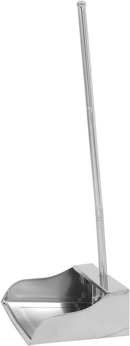 Metalen Stofblik - Stoffer Lange Steel - Efficiënt Schoonmaken - Gecontourde Rand - 73 cm - Zilver — thumbnail 1