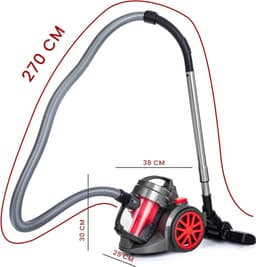 TIM® Steelstofzuiger met snoer - Steelstofzuiger - Stofzuiger - Zwart - ‎‎35cm x 27cm x 41cm — thumbnail 2