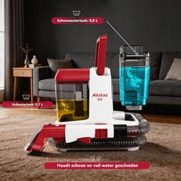 Waszuiger Bank en Tapijt - Akitas X5 Vlekkenreiniger met Tweetanksysteem en Zelfreiniging - Tapijtreiniger voor Bank, Auto, Bekleding en Dierenvlekken - Inclusief Reinigingsmiddel — thumbnail 5