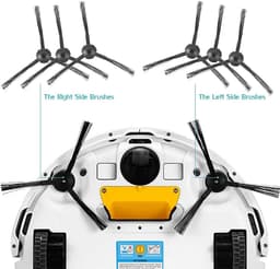 10 stuks accessoires - 3 paar Zijborstel , 3 Filter en 1 Primair filter - Voor ilife V3 V3s V5 V5s V3SPRO V5SPRO V50 - Voor ZACO V5sPro en V5x robotstofzuiger — thumbnail 5